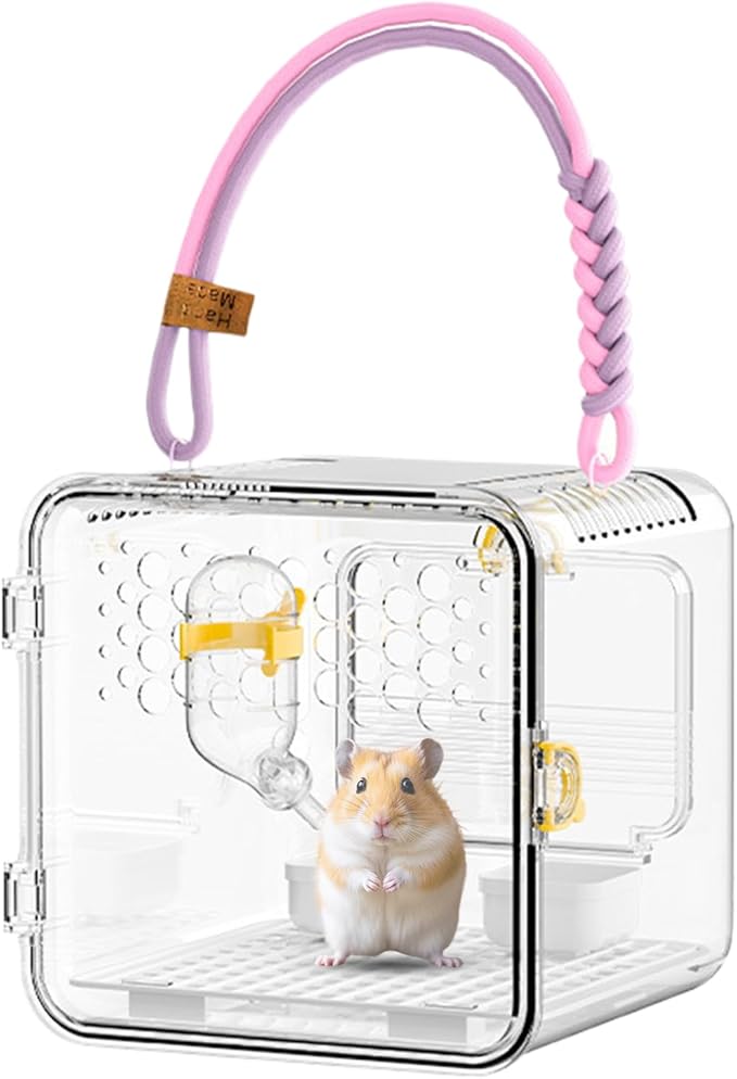 Bird Carrier - Transparent Portable Breathable Cage, Lightweight Travel Pet Backpack, Clear Viewing Comfort Design | Parakeets Conures Canaries Budgies for Parakeets Conures Canaries Budgies