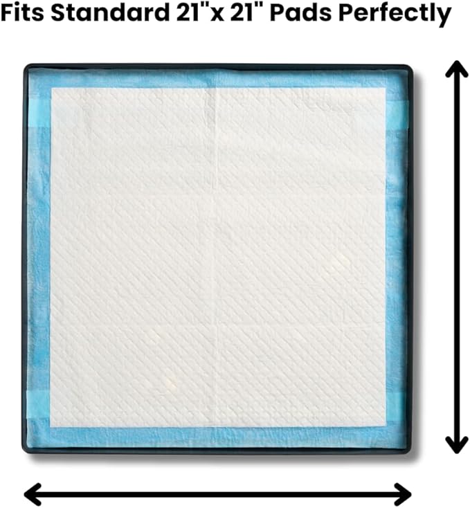 Little Wolves Puppy Potty Tray – 22x22 Shred-Proof Heavy-Duty Training Tray for Puppies & Small Dogs, Easy-Clean, Indoor Dog Pee Pad Holder (Medium Gap)