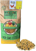 Non-GMO Whole Grain Layer Blend 16% - Chicken Feed for Laying Hens and Ducks - Includes Essential Oils, Herbs, Oyster Shells, Vital Minerals, and Omega 3, 40lb
