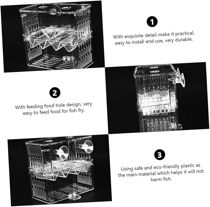 FRCOLOR 1pc Fish Fry Isolation Box Fish Breeding Tank Cups Convenient Mesh Design for Aquarium Use