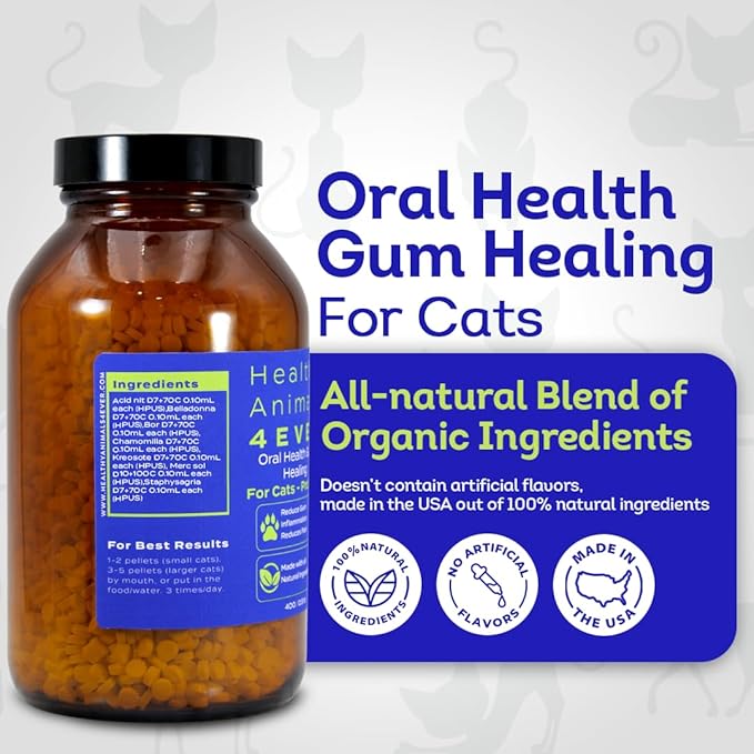 HA4E - Cat Oral Health - Relieves Inflammation, Soothes Pain & Fights Gum Disease - Natural, Non-GMO, Organic, Gluten-Free & Chemical-Free - Tablets, Pro Size (Extra Large)