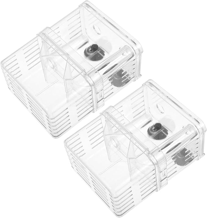 Fish Breeding Tanks Fish Tank Box 2Pcs Breeding Box Plastic Boxes Aquarium Acclimation Hatchery Incubator for Shrimp Clown Guppy
