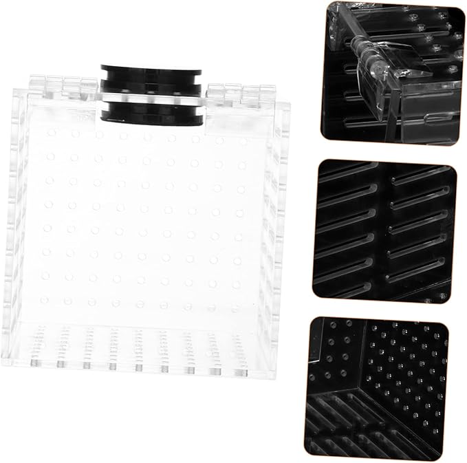 Mikikit 1pc Fish Isolation Box Acrylic Separation Case for Fish Tank and Aquarium Easy to Install Breeding Box for Fry and
