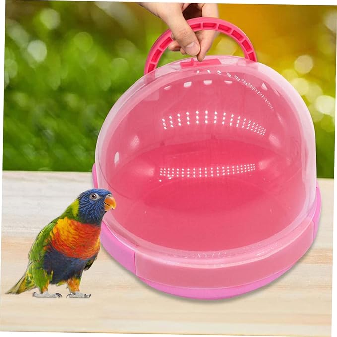 Portable Handheld Parrot Carrier Cage Small Travel Cage for Budgies Cockatiels and Baby Birds Insulated Design Food Bowl and Perch for Outdoor Adventures and PET Travel