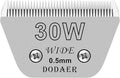 30W Detachable Dog Grooming Wide Blades,Compatible with Andis,Oster A5,Wahl KM10 Series Clippers,Cut Length 1/50”(0.5mm)