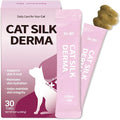 Doctor By Cat Silk Derma Skin and Coat Supplement for Cats Itch Skin Relief, Dandruff Treatment Scab, Overgrooming, Allergy Relief for Cats 30 lickable Formula Individually Packaged, Chicken(1 Pack)