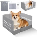 Dog Litter Box, Pee Pad Holder Foldable, 22''x 22'' Indoor Dog Potty Tray for Medium Dogs, High Walls, Seamless, No Assembly, Waterproof, Easy to Clean, No Spill,Portable for Travel