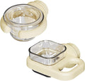 2 pcs Detachable Transparent Bowls with White Stand for Canary Finch Parrot Seed Water Feeder