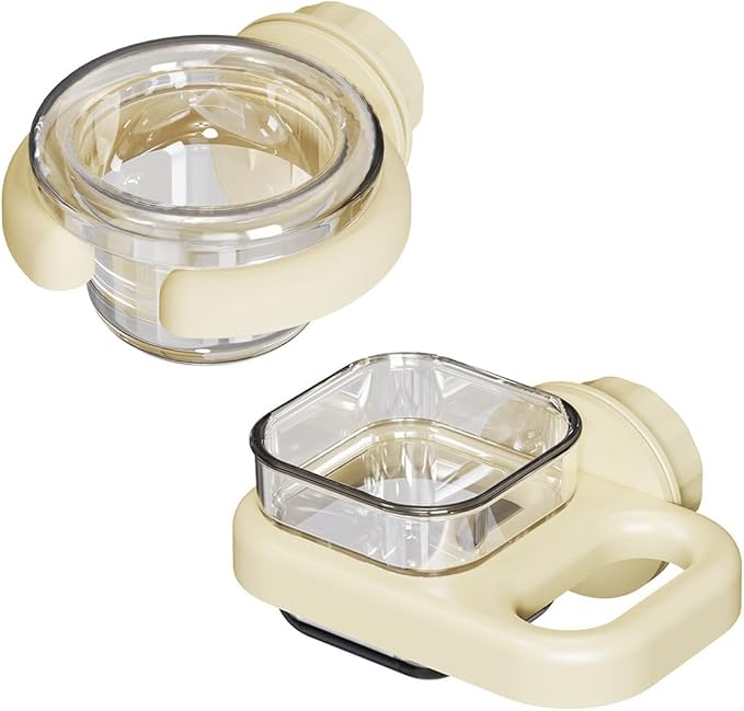 2 pcs Detachable Transparent Bowls with White Stand for Canary Finch Parrot Seed Water Feeder