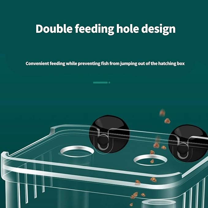 Multiuse Fish Isolation Container Breeding Incubator with Suction Cup 2 Dividers for Aggressive Newborns 2PCS Breeding Tanks