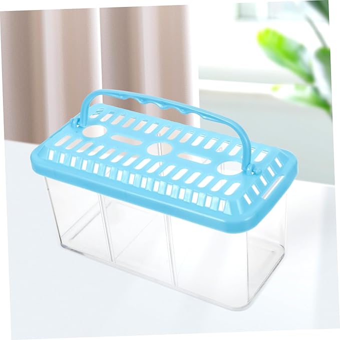 Removable 3-Compartment Fish Breeding Box Aquarium Divider Tank for Betta and Shrimp Multi-Functional Small Fish Isolation Container