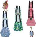 CREATCABIN 3Pcs 3 Styles Indoor Chicken Diaper Pet Duck Diapers Polyester Washable Waterproof Adjustable Reusable Ducking Clothes with Bow Tie for Real Chickens Birds Accessories 15.35 x 5.9 Inch
