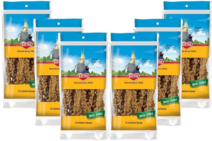 Natural Millet Spray 12count. 6 Pack Bundle, 72 Total.