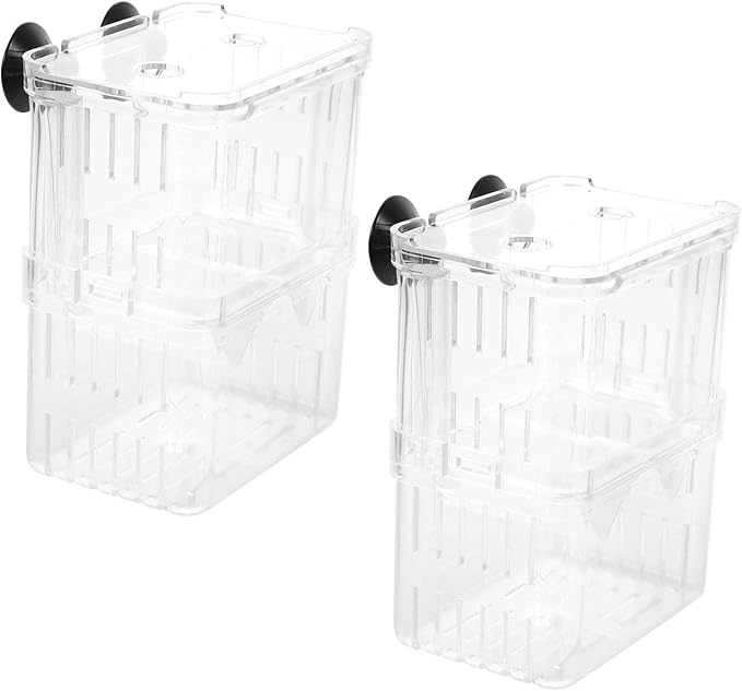 Fish Breeding Tanks Fish Tank Box 2Pcs Breeding Box Plastic Boxes Aquarium Acclimation Hatchery Incubator for Shrimp Clown Guppy