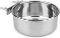 Hypeety Stainless Steel Food Water Bowl for Pet Bird Crates Cages Coop Dog Cat Parrot Bird Rabbit Pet (Small,3.9 * 1.9in)