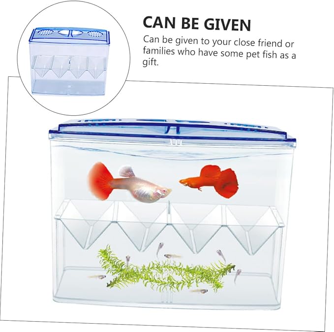 3 Pcs Small Fish Breeding Box - Freestanding Self-Floating Isolation Hatchery for Guppy and Fry in Aquarium