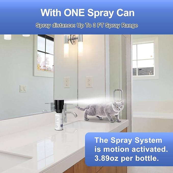 CAT Spray Pet Deterrent System, Motion Activated Pet for Cats & Dogs Spray Deterrent 1Pack