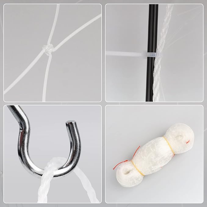 Cat Netting for Balcony, Cat Netting Anti-Fall Mesh Fence, Anti Bird Netting for Garden/Balcony, Transparent Nylon Pet Mesh Fence for Dogs & Cat, Pet Safety Net for Balcony/Stairs/Window