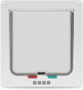 Cat Door- 4-Way Locking Option, Weatherproof & Secure Cat Flap with Easy Installation Kit for Interior/Exterior Doors and Walls (L)
