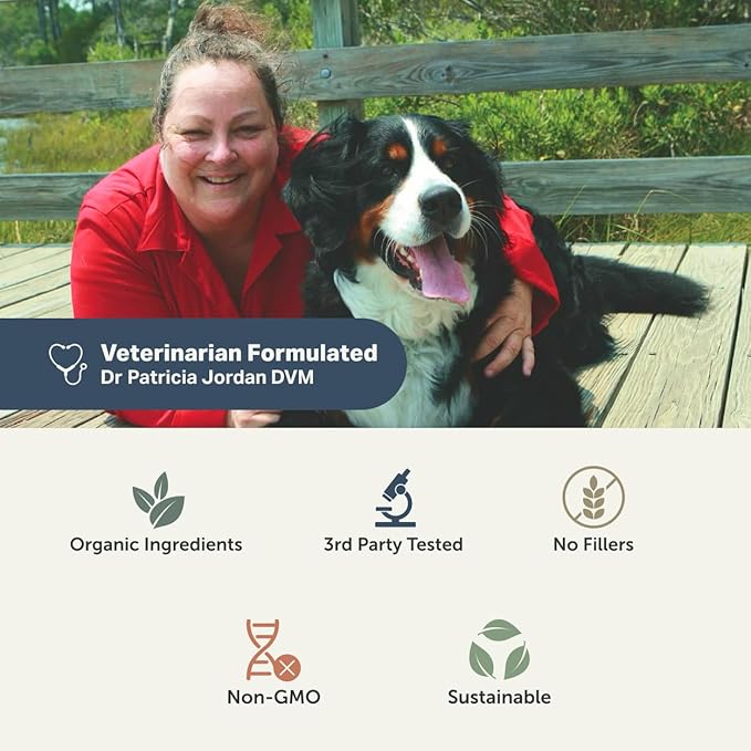 FOUR LEAF ROVER Yeast Guard for Dog Yeast - Veterinarian Formulated - Supports Healthy Skin, Ears & Paws - 100% Natural with Organic Herbs - 30 Day Medium Dog Supply