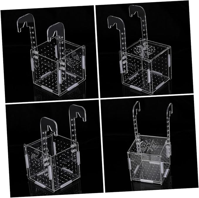 HANABASS 2pcs Acrylic Fish Tank Breeding Isolation Safe Fish Incubator for and Shrimp Easy to Clean Convenient for Aquarium Use