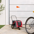 Pet Bike Trailer for Small Dogs, Durable Oxford Fabric with Weatherproof & Scratch-Resistant Design, Zippered Doors and Mesh Windows for Safe Outdoor Rides