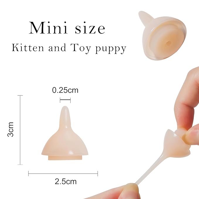 Feeding Nipple and Syringes,Puppy Kitten Nipple for Nursing, Newborn Baby Dog Cat Rabbit Feeding Nipple with Nipples Feeder Kit