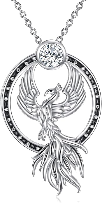 KZX Cat/Dog/Phoenix/Eagle/Whale/Shark/Puffin/Starfish/Chicken/Butterfly/Owl/Bee/Frog/Seahorse Necklace Sterling Silver Animal Pendant Jewelry Gift for Women