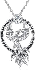 KZX Cat/Dog/Phoenix/Eagle/Whale/Shark/Puffin/Starfish/Chicken/Butterfly/Owl/Bee/Frog/Seahorse Necklace Sterling Silver Animal Pendant Jewelry Gift for Women