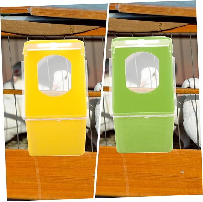 BESPORTBLE 4pcs Pigeon Feeder Bird Cage Feeder Watering Supplies Parrot Feeding Box