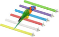 Parrot Perch, Wooden Parrot Perch Stand Toy, Paw Grinding Stick, Bird Cage Accessories, 9.8 x 0.6in (6 Colors, 6 Pcs) Birds Toys Intended for Cage/Parakeets/Conure/Budgie