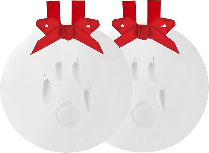 Pearhead Pawprints Christmas Ornament, DIY No Mess Pet Paw Print Holiday Keepsake Kit, Dog or Cat Stocking Stuffer Gift, for Pet Parents, Paw Print Ornament for The Holidays | (Pack of 12)