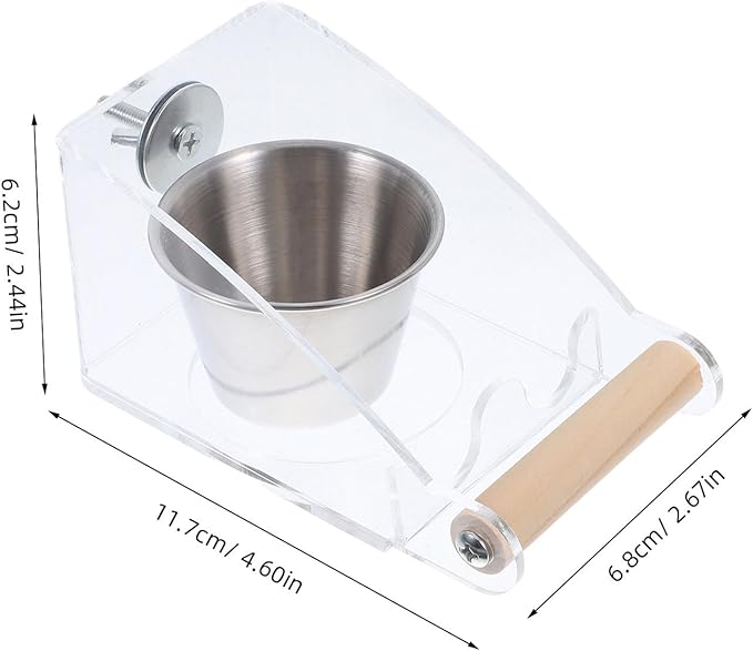 Yardwe Automatic Bird Feeder and Drinker Cup Small No-Spill Cage Food Dish for Parakeets Pigeons Pet Birds Feeding and Watering Supplies