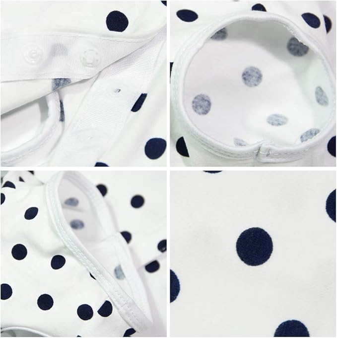 Dog’s Recovery Suit Post Surgery Shirt for Puppy, Wound Protective Clothes for Little Animals(White spot-s)