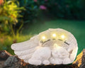 NEWDREAM Solar Cat Pet Memorial Statue,Pet Loss Gifts, The Angel Cat Statue Commemorates,Pet Loss Sympathy Remembrancecat with Solar Light Outdoor Cat Memorial Gifts, Cat Angel Wings