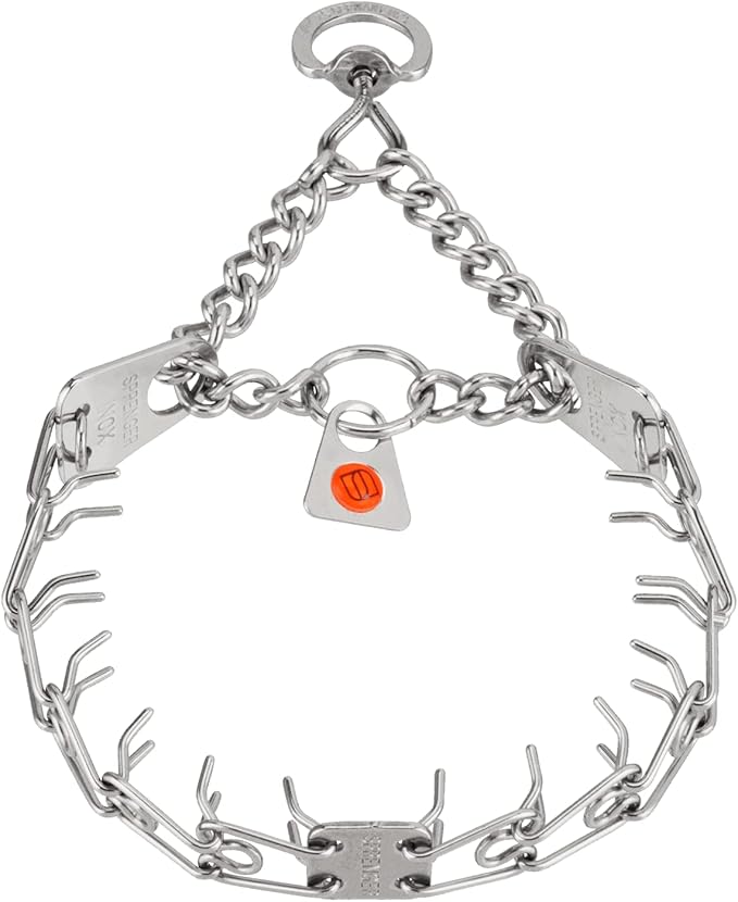 Herm Sprenger Stainless Steel Prong Dog Training Collar with Swivel Ultra-Plus Pet Pinch Collar No-Pull Collar for Dogs Made in Germany 2.25mm x 16in Small