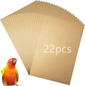 Hamiledyi 22 PCS Bird Gravel Paper Special Sea Sand Liner for Page Parrot Cage Gravel Paper Mat 17x11 Inches Disposable Cushion Pads for Bird Parakeet Budgie