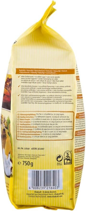 Vitakraft African Parrot Food With Figs & Carob - 750G Bag