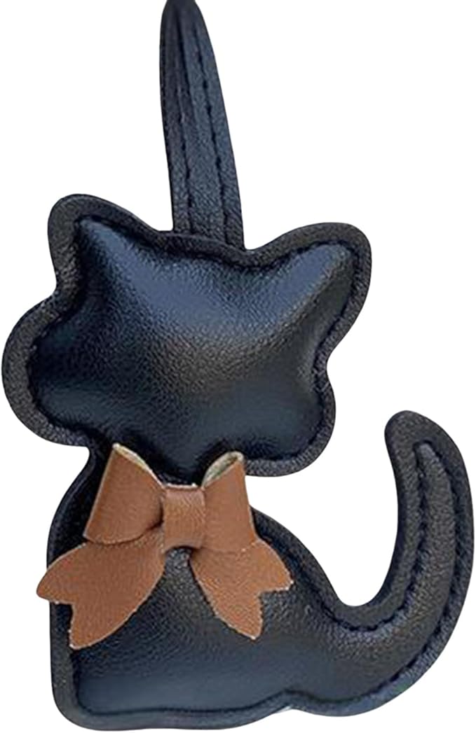 Soft Leather Bow Charm Handmade Fashionable Cat-Themed for Phone Camera Strap & Collar Decoration Stylish Bowknot Bag Charm