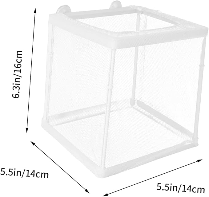 Happyyami Fish Breeder Box Transparent Mesh Isolation Tank for and Fish Easy to Clean Breeding for Aquariums Safe Protection