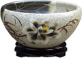 Aquariums & Fish Bowls, Planters For Indoor Plants Desktop Ceramic Flower Pot Water Lily Bowl Fish Tank Balcony Landscaping Hydroponic Plant Container Without Bottom Hole Window Boxes Planters(Low Bas