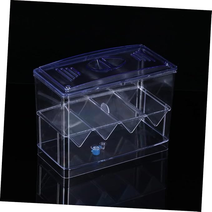 Transparent Functional Fish Breeding Tank Betta Habitat Box Independent Incubator for Fry with Easy Cleaning Durable Material Prevents Adult Fish