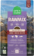 Open Farm, RawMix Dry Dog Food with Ancient Grains for Large Breeds, Protein-Packed Kibble Coated in Bone Broth with Freeze Dried Raw Chunks, Salmon Chicken & Turkey, Large Breed Recipe, 20lb Bag