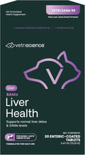 VetriScience Same Liver Health Tablets, 90 mg S-Adenosyl-Methionine Liver Health and Detox Supplement for Cats and Small Breed Dogs Under 13 Pounds, Glutathione Antioxidant Liver Support, 30 Count