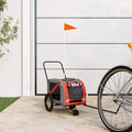 Pet Bike Trailer for Small Dogs, Durable Oxford Fabric with Weatherproof & Scratch-Resistant Design, Zippered Doors and Mesh Windows for Safe Outdoor Rides