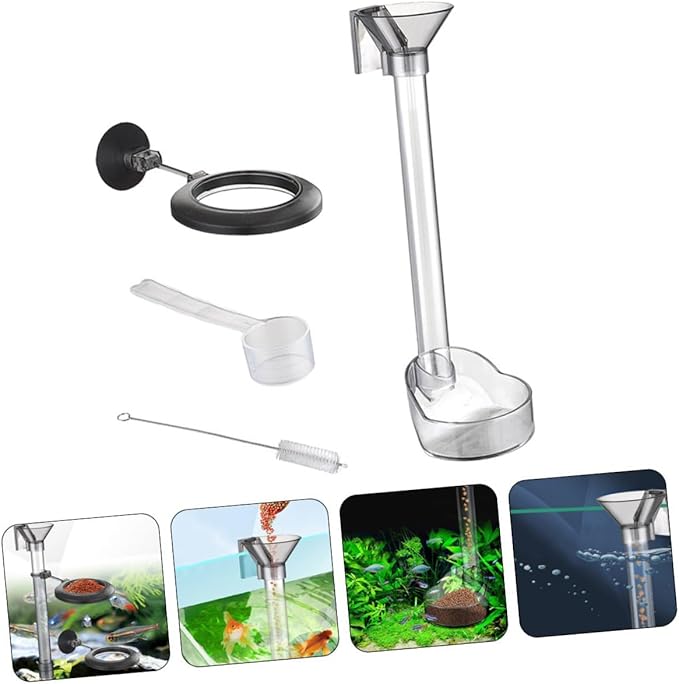Multifunctional Fish Tank Feeder Tube Aquarium Feeder for Shrimp and Fish Feeding Aquarium Accessory Kit with Feeding Ring