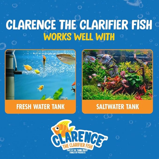Aquarium Water Clarifier | Clear Cloudy Fish Tank Water Treatment, Safe for Freshwater & Saltwater Fish and Plants - Orange & Purple, 6 Pack