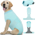Kuoser Dog Recovery Suit for Dogs After Surgery, Soft Dog Surgical Onesie for Female Male Dogs Spay Neuter, Anti-Licking Pet Bodysuit for Abdominal Wounds, Skin Disease, E-Collar Alternative, Blue L
