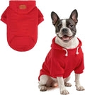 BEAUTYZOO Dog Hoodie with Leash Hole and Pocket,Dog Sweaters for Small Medium Large Dogs Boys Girls,Waffle-Like Laminated Cotton Warm Outfits for French Bulldogs, Pitbull, Winter Puppy Clothes Jacket