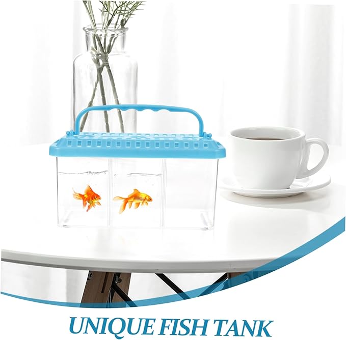 Removable 3-Compartment Fish Breeding Box Aquarium Divider Tank for Betta and Shrimp Multi-Functional Small Fish Isolation Container